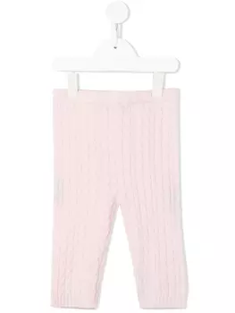 Легинсы фактурной вязки N.PEAL KIDS, розовый