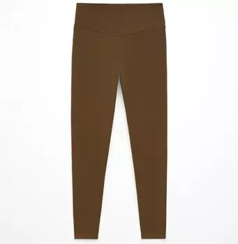 Легинсы Oysho Comfortlux High-rise Ankle-length, коричнево-зеленый