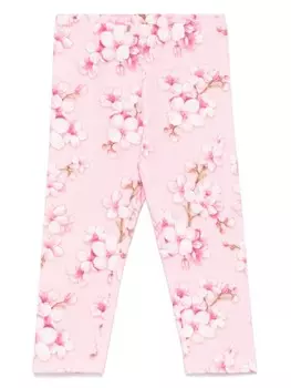 Легинсы с цветочным принтом Monnalisa, розовый