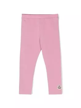 Легинсы с логотипом Moncler Enfant, розовый