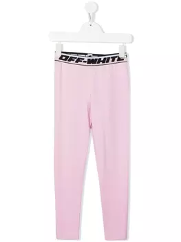 Легинсы с логотипом Off-White Kids, розовый