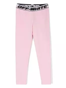 Легинсы с логотипом Off-White Kids, розовый
