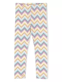 Легинсы с узором зигзаг Missoni Kids, желтый