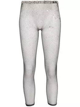 Легинсы со стразами Maison Margiela, черный