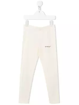 Легинсы в полоску Off-White Kids, бежевый