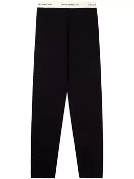 Легинсы в рубчик с логотипом Sporty & Rich, черный