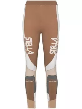 Легинсы вязки интарсия со вставками Stella McCartney, бежевый
