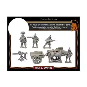Легионерские баллисты на повозках — ранний имперский, War & Empire - Ancients Miniatures - Late Roman (15mm)