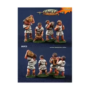Легионеры в усталой одежде убирают камни и землю, Historical Miniatures - Romans (15mm) (Baueda)