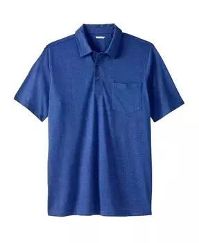 Легкая безусадочная футболка-поло Big & Tall KingSize, синий