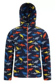 Легкая быстросохнущая куртка из микрофлиса с принтом Pursuit, не допускающая появления катышков Mountain Warehouse, синий