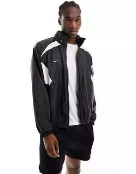 Легкая черно-белая куртка Nike FC Repel