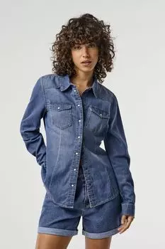 Легкая джинсовая рубашка Only, синий