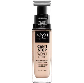 Легкая фарфоровая тональная основа для лица Nyx Professional Makeup Can'T Stop Won'T Stop, 30 мл