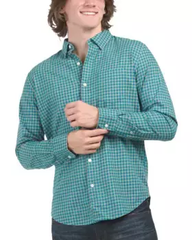 Легкая фланелевая рубашка стрейч Bonobos, синий