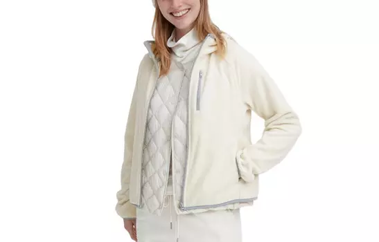 Легкая флисовая толстовка Uniqlo, молочно-белый