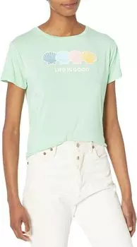 Легкая футболка для сна Seashell Spectrum Life is Good, цвет Sage Green