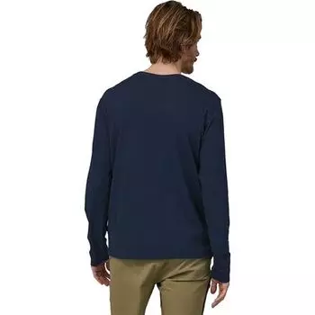 Легкая футболка Henley из регенеративного органического хлопка – мужская Patagonia, темно-синий