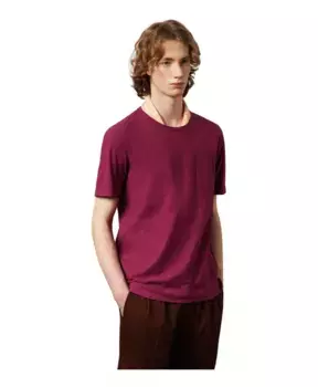 Легкая футболка из хлопкового джерси с нагрудным карманом Massimo Alba, красный