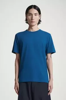 Легкая футболка из начесаного хлопка Cos, синий
