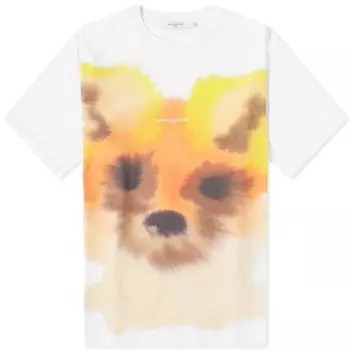 Легкая футболка Maison Kitsune Wild Fox Head, белый