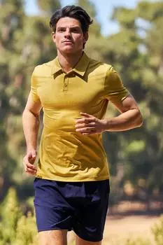 Легкая футболка-поло в полоску с короткими рукавами и защитой от ультрафиолета 'Agra' Mountain Warehouse, желтый