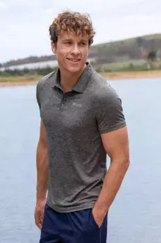 Легкая футболка-поло в полоску с короткими рукавами и защитой от ультрафиолета 'Agra' Mountain Warehouse, серый