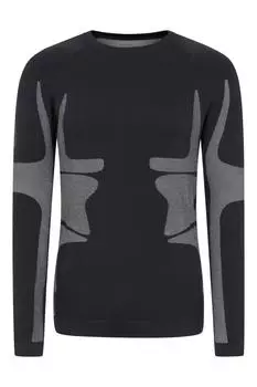 Легкая футболка с длинными рукавами и бесшовным базовым слоем Mountain Warehouse, черный