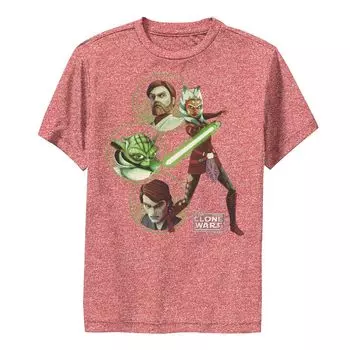 Легкая футболка с графическим изображением «Звездные войны: Войны клонов» для мальчиков 8–20 лет Star Wars