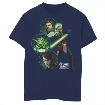 Легкая футболка с графическим изображением «Звездные войны: Войны клонов» для мальчиков 8–20 лет Star Wars