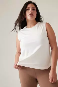 Легкая футболка с круглым вырезом для спортсменов из хлопка супима Athleta