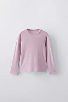 Легкая футболка ZARA, лиловый
