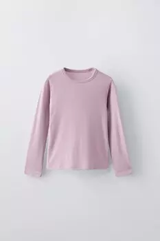 Легкая футболка ZARA, лиловый