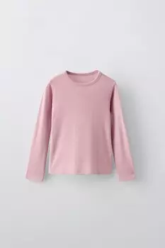 Легкая футболка ZARA, розовый