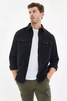 Легкая хлопковая куртка-рубашка Threadbare, черный