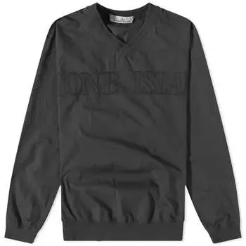 Легкая хлопковая ткань Stone Island, черный