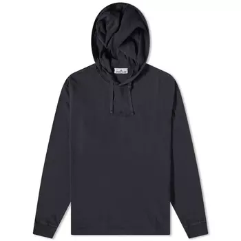 Легкая худи с вышитым логотипом Stone Island