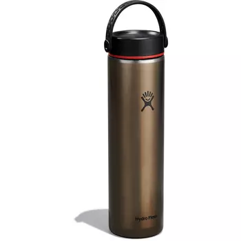 Легкая изоляционная бутылка с широкой гибкой крышкой Hydro Flask, коричневый