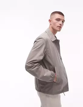 Легкая куртка ARKET с металлической застежкой спереди светло-серого цвета