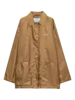Легкая куртка-блузон Re-Nylon Prada, коричневый