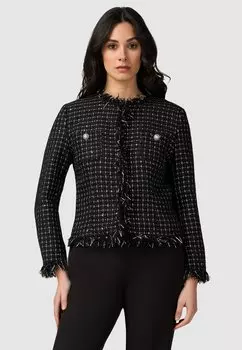 Легкая куртка BOXY IN TWEED Oltre, цвет nero