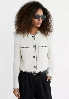 Легкая куртка BUTTONED Stradivarius, цвет white