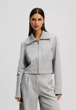 Легкая куртка DOUBLE KARL LAGERFELD, светло-серый