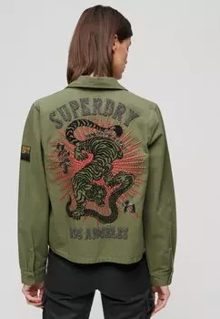 Легкая куртка EMBELLISHED MILITARY Superdry, зеленый