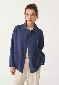 Легкая куртка FLOWING JACKET Stradivarius, темно-синий