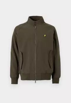 Легкая куртка HARRINGTON JACKET Lyle & Scott, оливковый