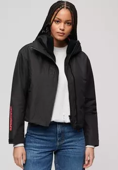 Легкая куртка HOODED EMBROIDERED Superdry, черный