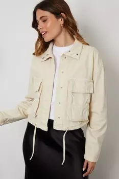 Легкая куртка из хлопчатобумажной саржи Threadbare, серый