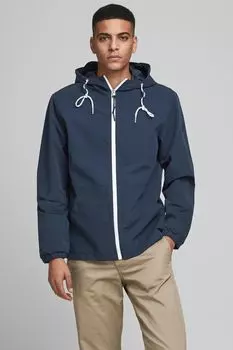Легкая куртка Jack & Jones с капюшоном JACK & JONES, синий