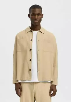 Легкая куртка LANGARM Selected Homme, бежевый
